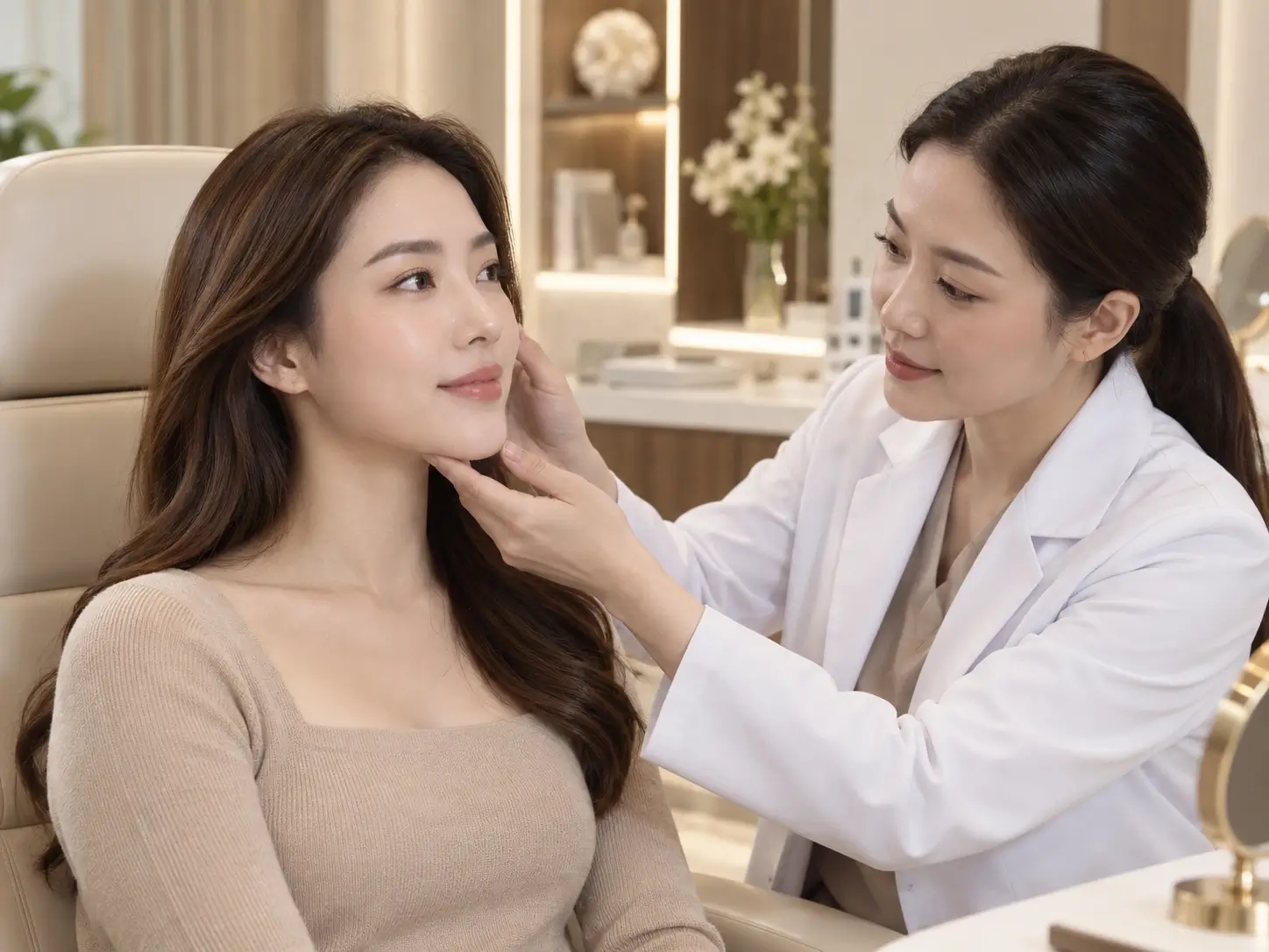 แพทย์ประเมินรูปหน้าและความเหมาะสมก่อนทำ OligioX